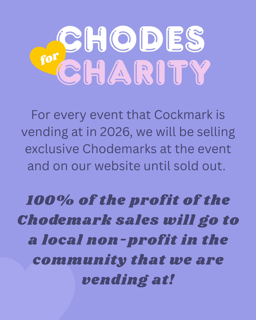 Chodes for Charity February
